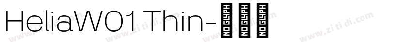 HeliaW01 Thin字体转换